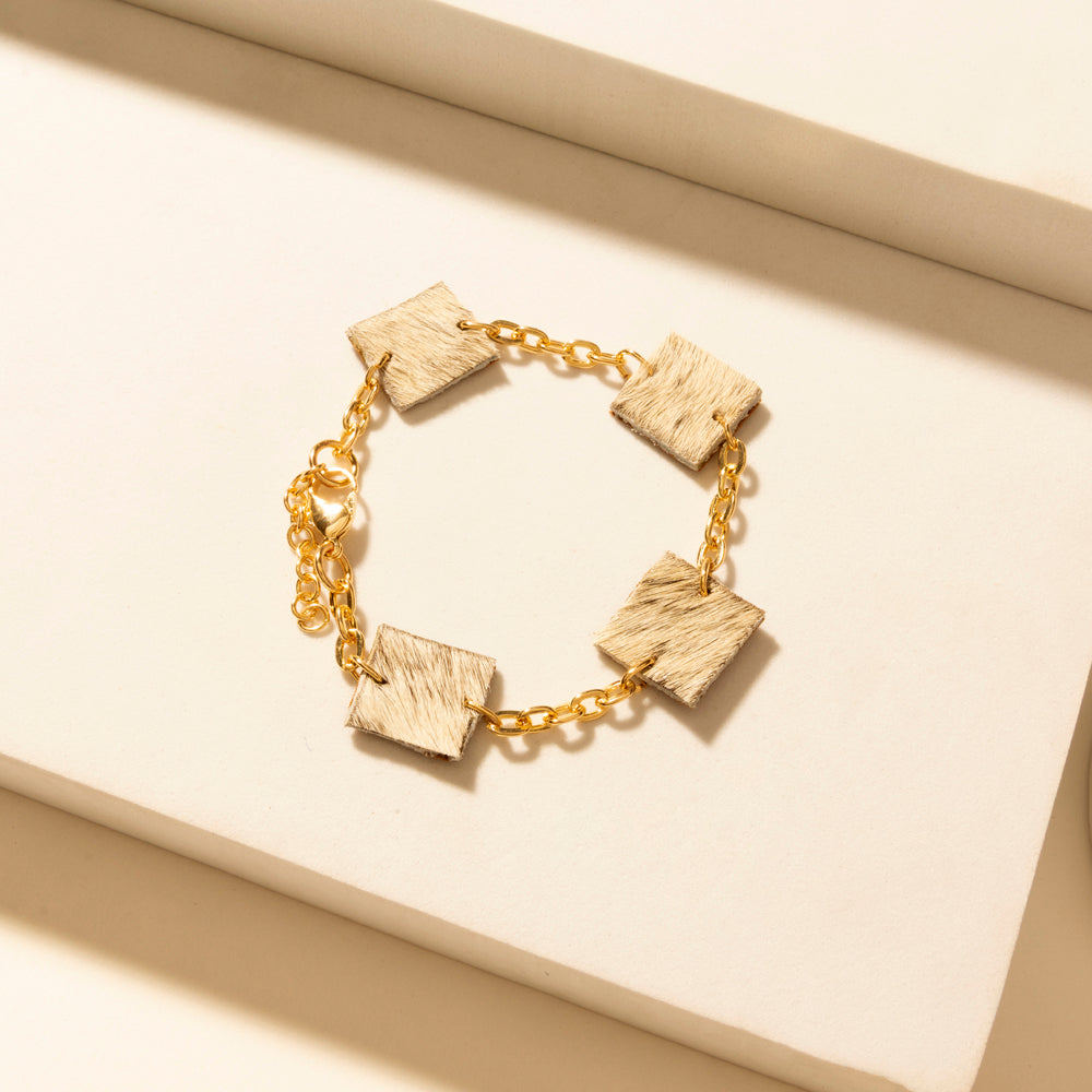 Myra Boho Graffiti Stack Bracelet in Prairie Blue