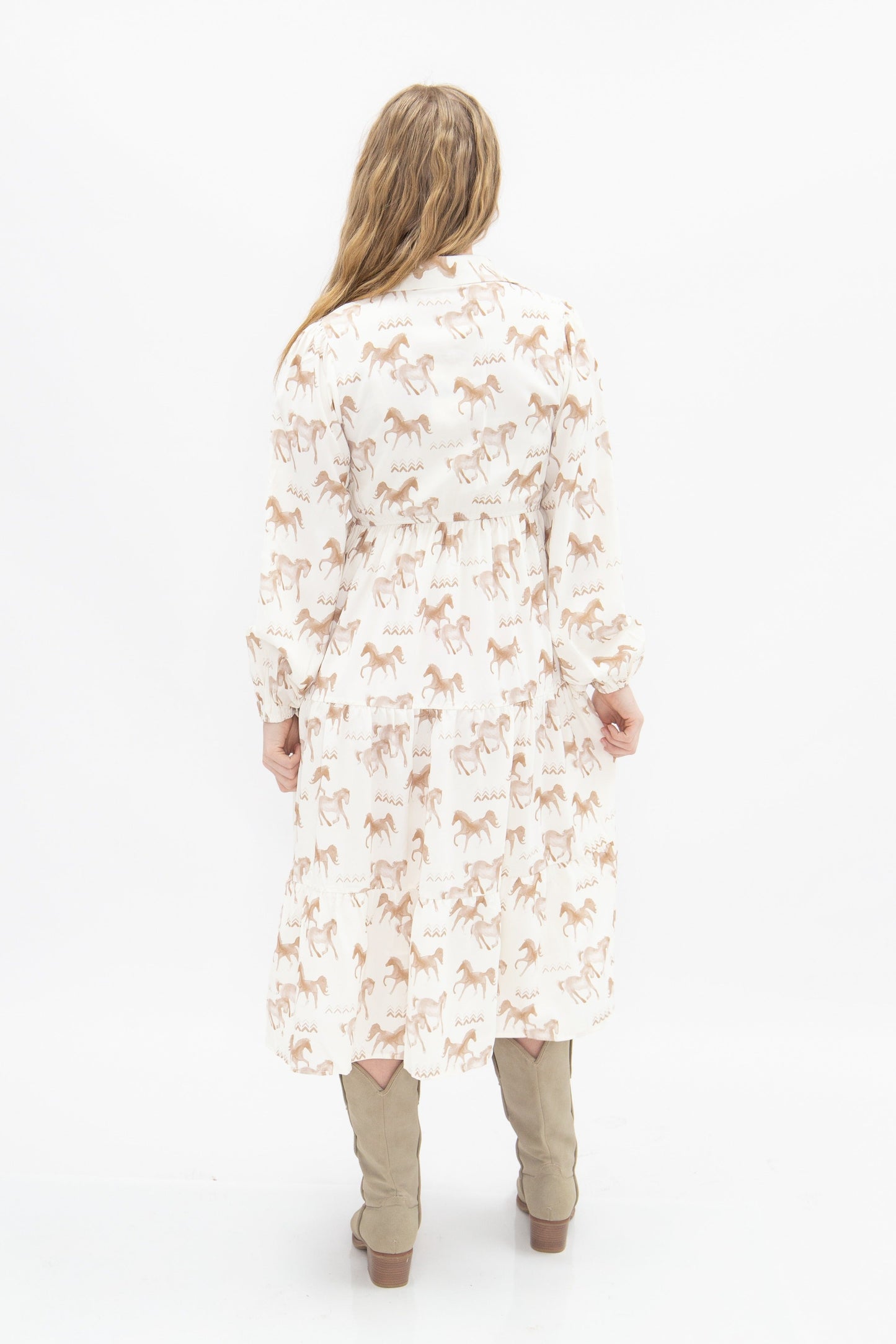Horse Print Shirt Dress