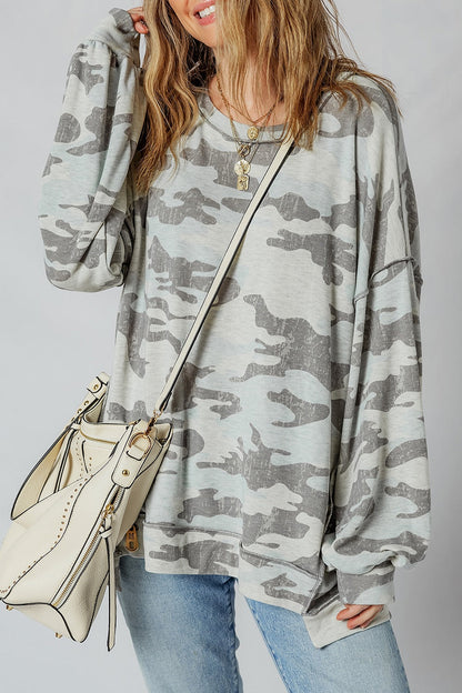 Randi Camouflage Long Sleeve Sweatshirt