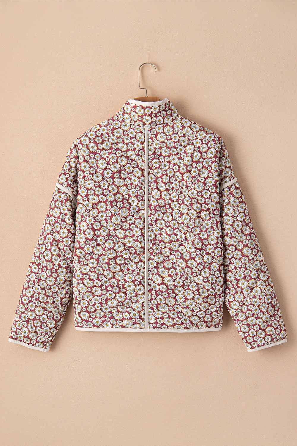 Zyna Floral Snap Down Long Sleeve Outerwear