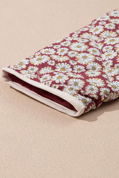 Zyna Floral Snap Down Long Sleeve Outerwear