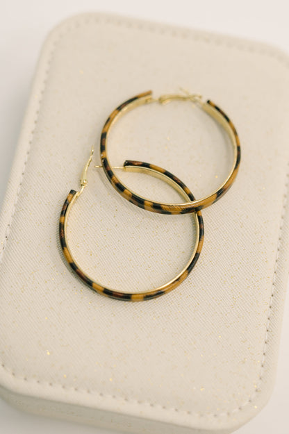 Sassy Assist Leopard Print Hoop Earrings