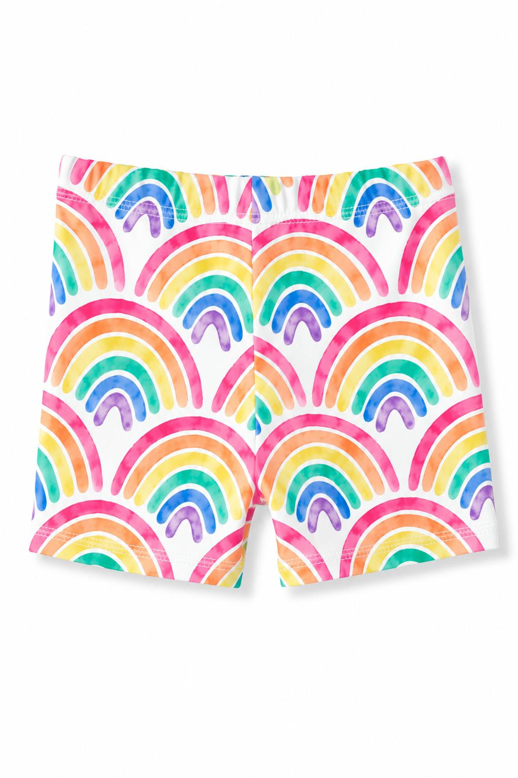 Watercolor Rainbows Twirl Shorts