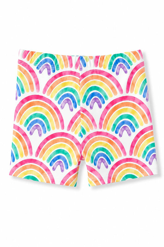 Watercolor Rainbows Twirl Shorts