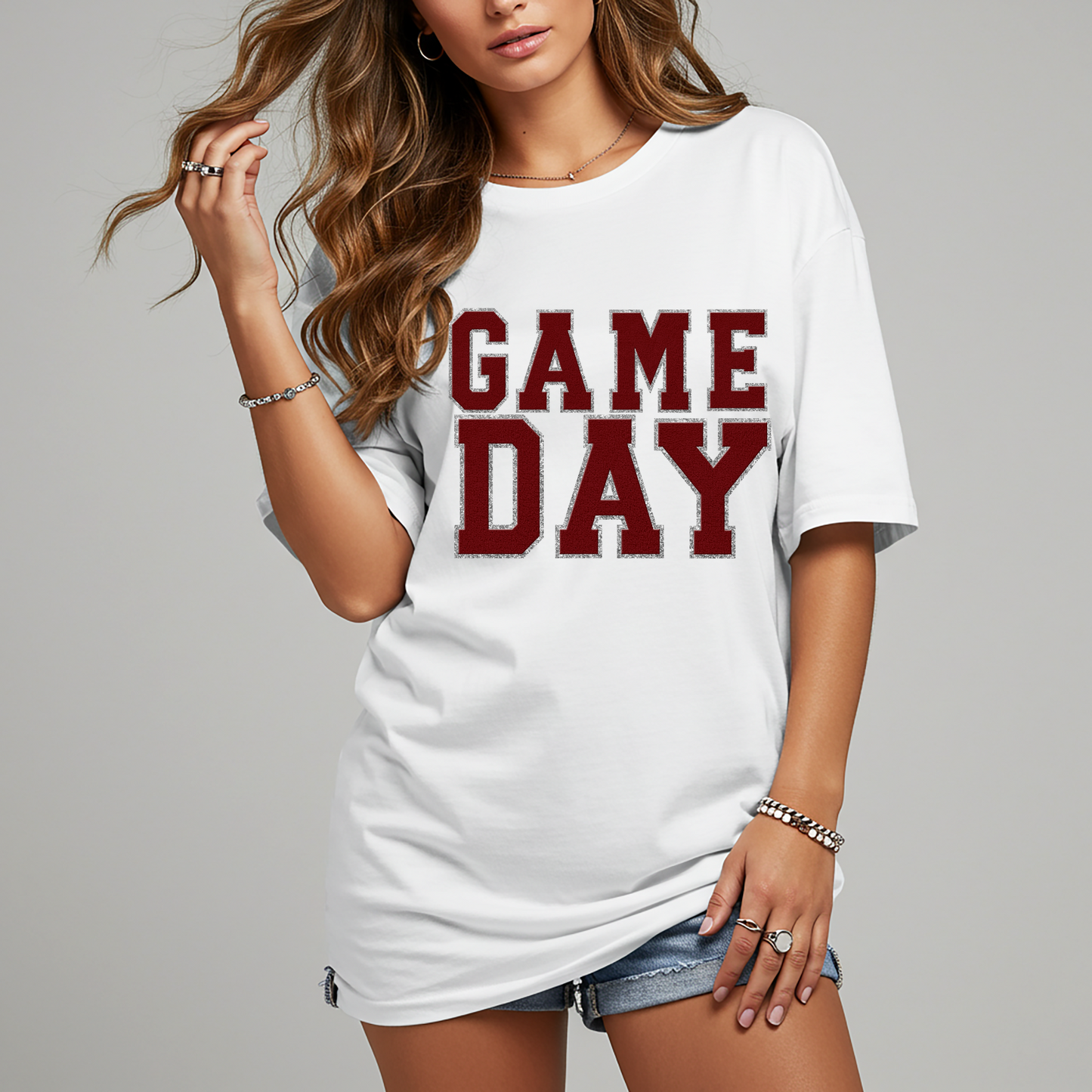 Game Day White Graphic Tee in Multiple Colors