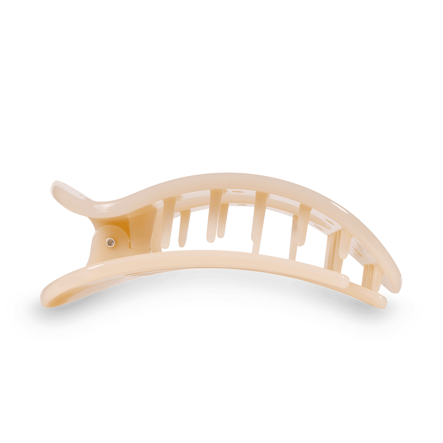 Almond Beige Large Flat Round Hair Clip
