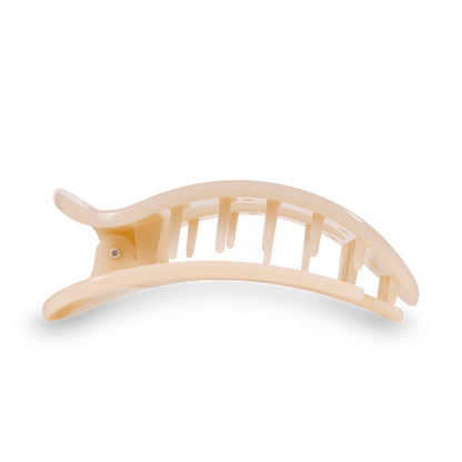 Almond Beige Large Flat Round Hair Clip