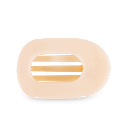 Almond Beige Large Flat Round Hair Clip