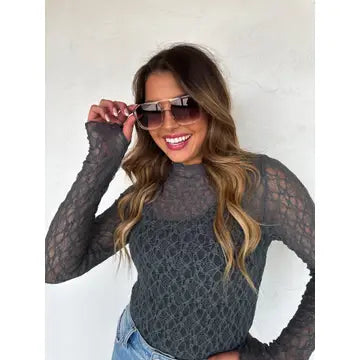 BLAKELEY Jolie Lace Thumbhole Top