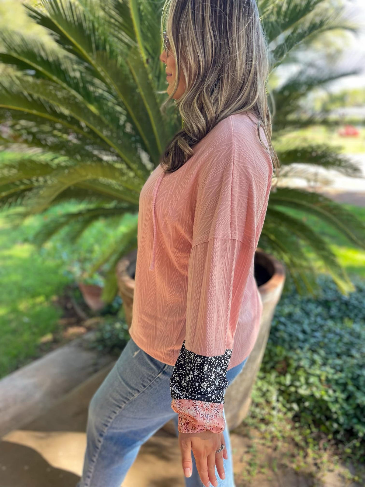 Textured Floral Blouse in Three Colors