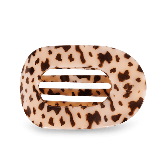 Blonde Tortoise Large Flat Round Hair Clip