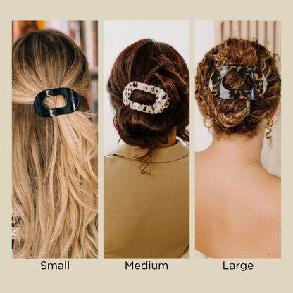 Blonde Tortoise Medium Flat Round Hair Clip