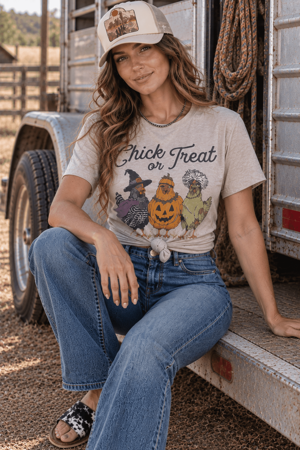 Chick or Treat Halloween Graphic Tee