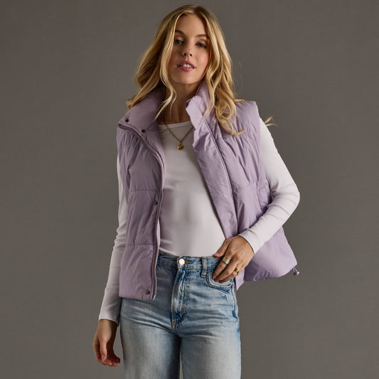 Lavender Puffer Vest