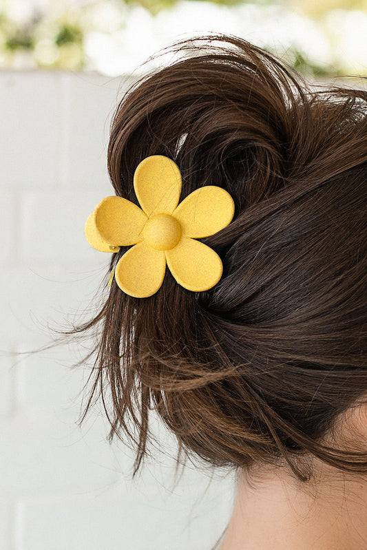 Flower Hair Claw Clip - Bright Colors