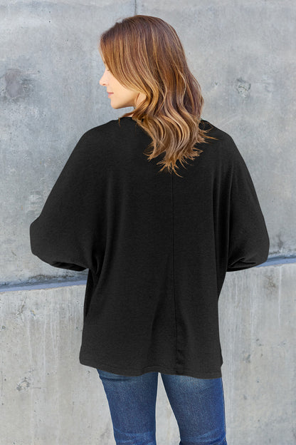 Double Take Full Size Round Neck Long Sleeve T-Shirt - Multiple Colors