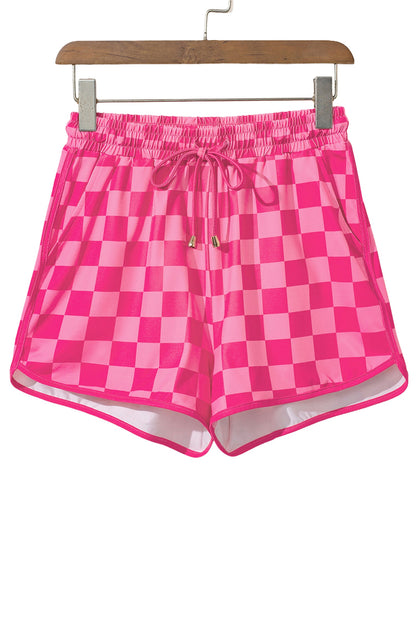 Cutie Checkered Drawstring Shorts