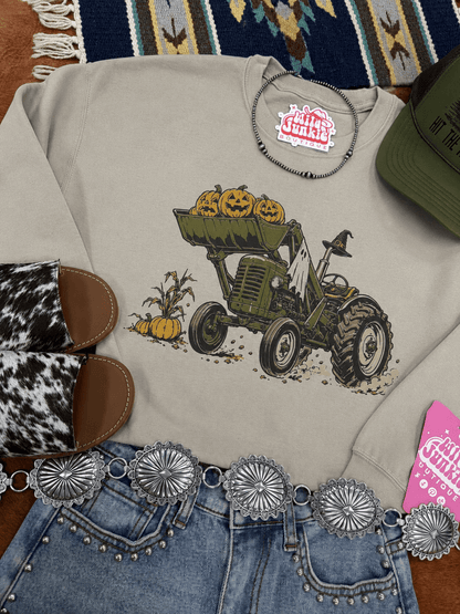 Halloween Tractor Graphic Sweatshirt
