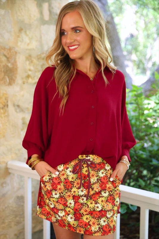 Harvest Blooms Skort