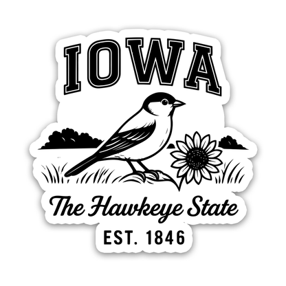 Iowa Sticker - The Hawkeye State