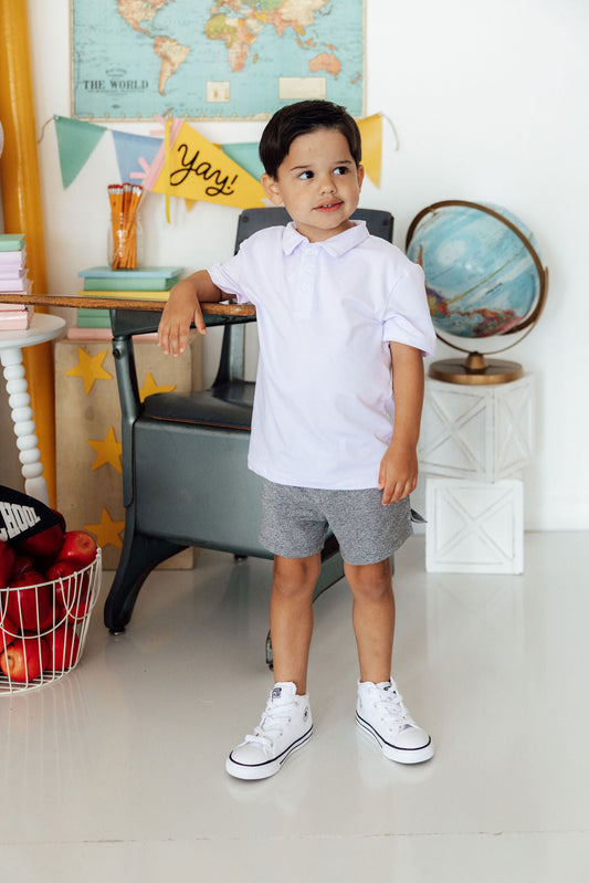 Boys Heather Gray Play Shorts