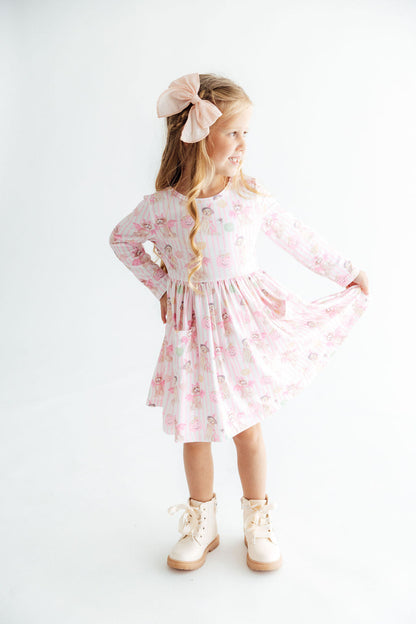 Pawsitively Spooky L/S Pocket Twirl Dress