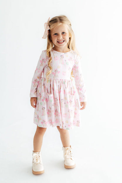 Pawsitively Spooky L/S Pocket Twirl Dress