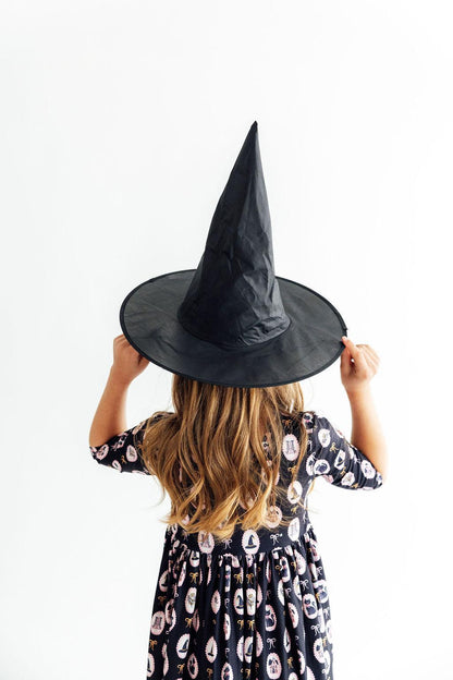 Hocus Pocus 3/4 Sleeve Pocket Twirl Dress