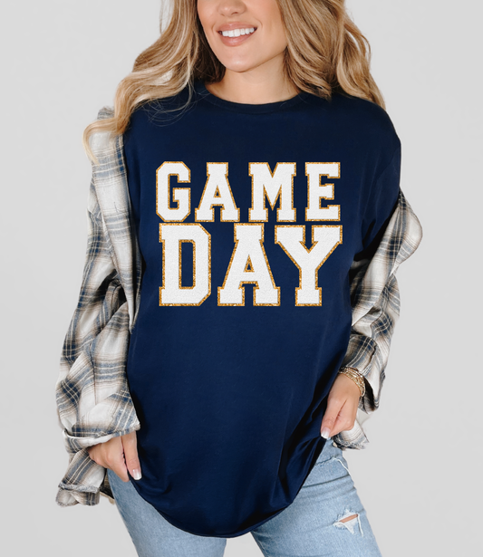 Game Day Navy Graphic Tee in Multiple Colors