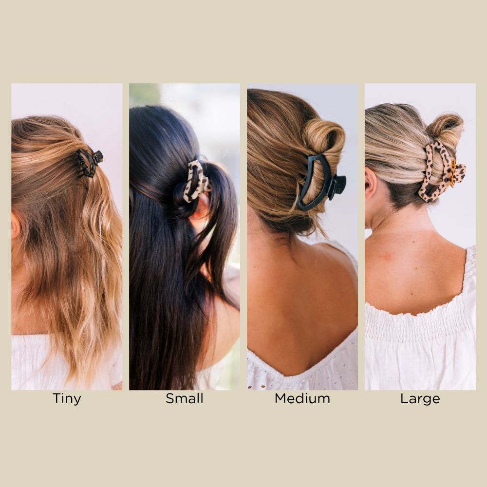 Open Blonde Tortoise Tiny Hair Clip