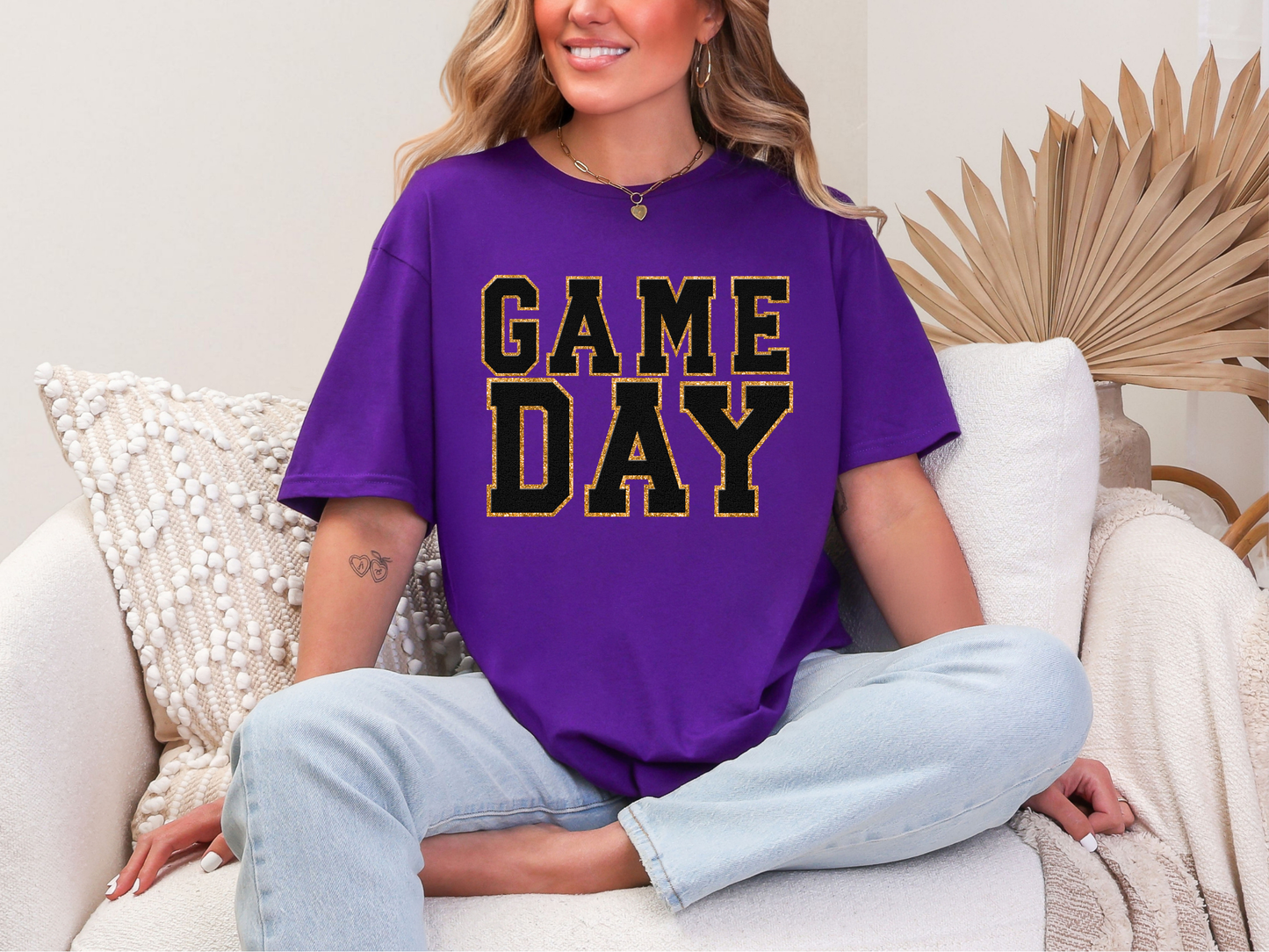 Game Day Purple Graphic Tee in Multiple Colors