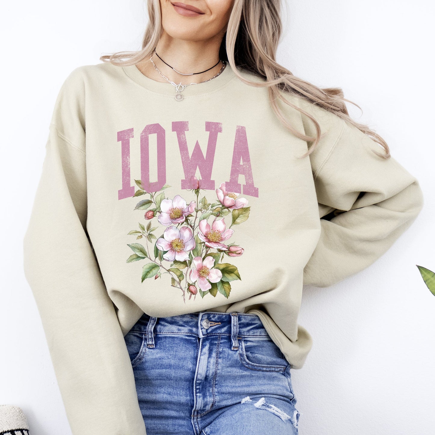 Iowa State Flower Forever Proud Hawkeyes State Pride Floral Emblem For Iowa State Fans Sweatshirt