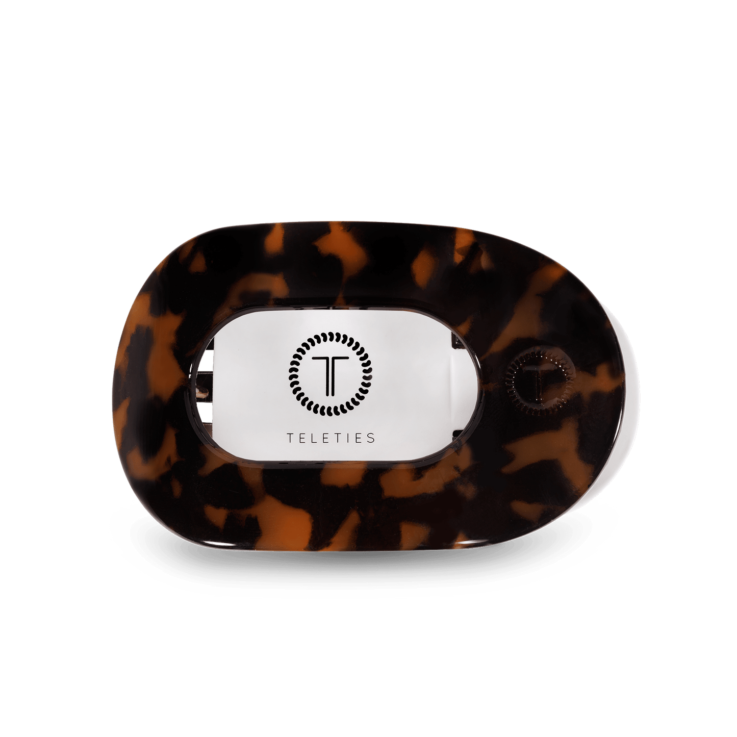 Tortoise Small Flat Round Hair Clip
