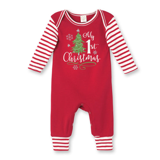 My 1st Christmas Baby Romper | Soft 100% Cotton Rib Holiday One Piece