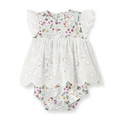Baby Girl's Cottontail Garden Bamboo Skirted Bodysuit