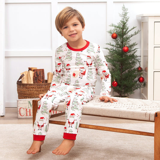 Christmas Santa Kid's Bamboo Pajama Set - Family Matching