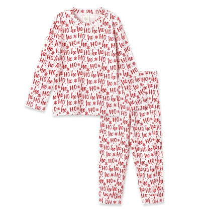 Christmas Ho-Ho-Ho Kids Bamboo Pajama Set-Family Matching