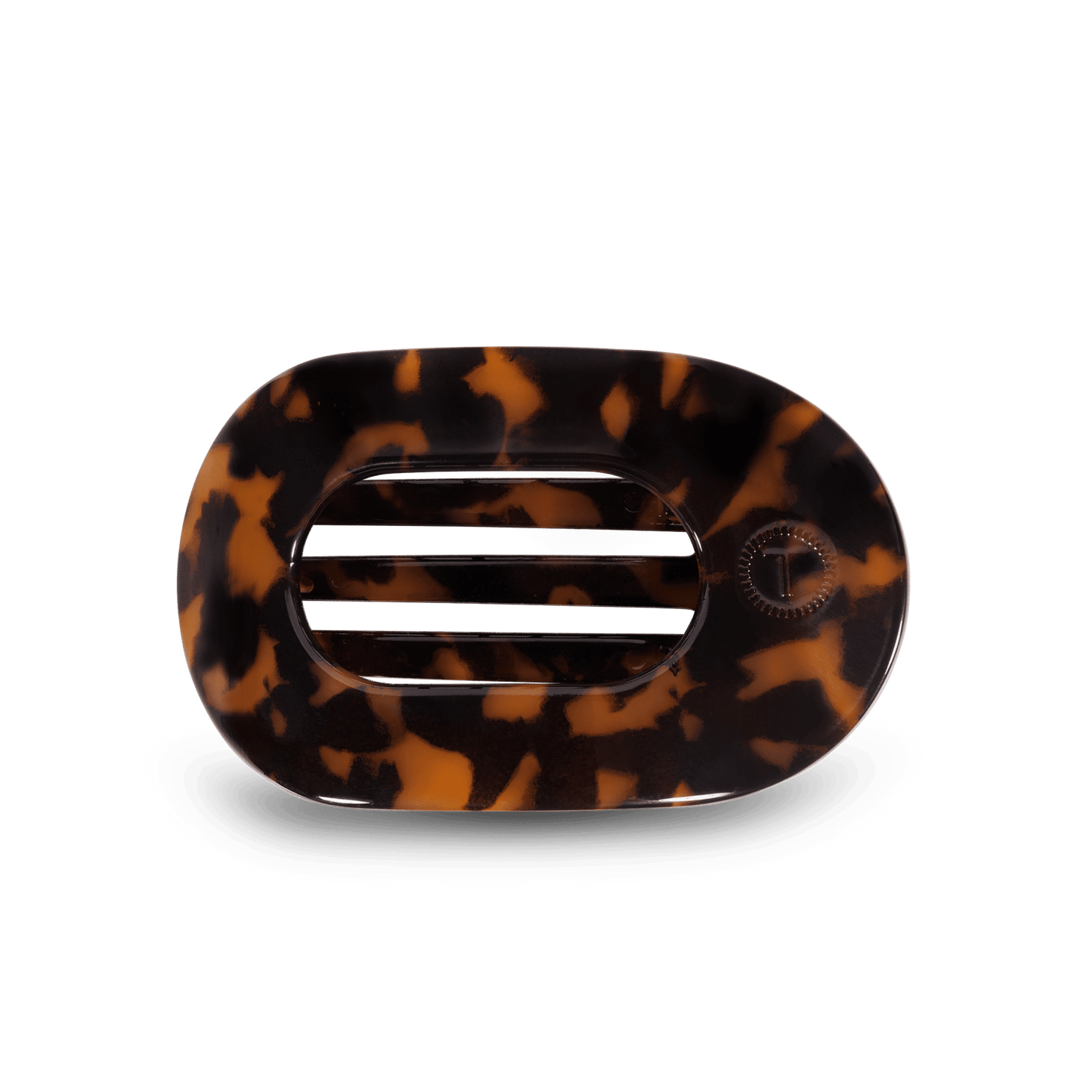 Tortoise Medium Flat Round Hair Clip