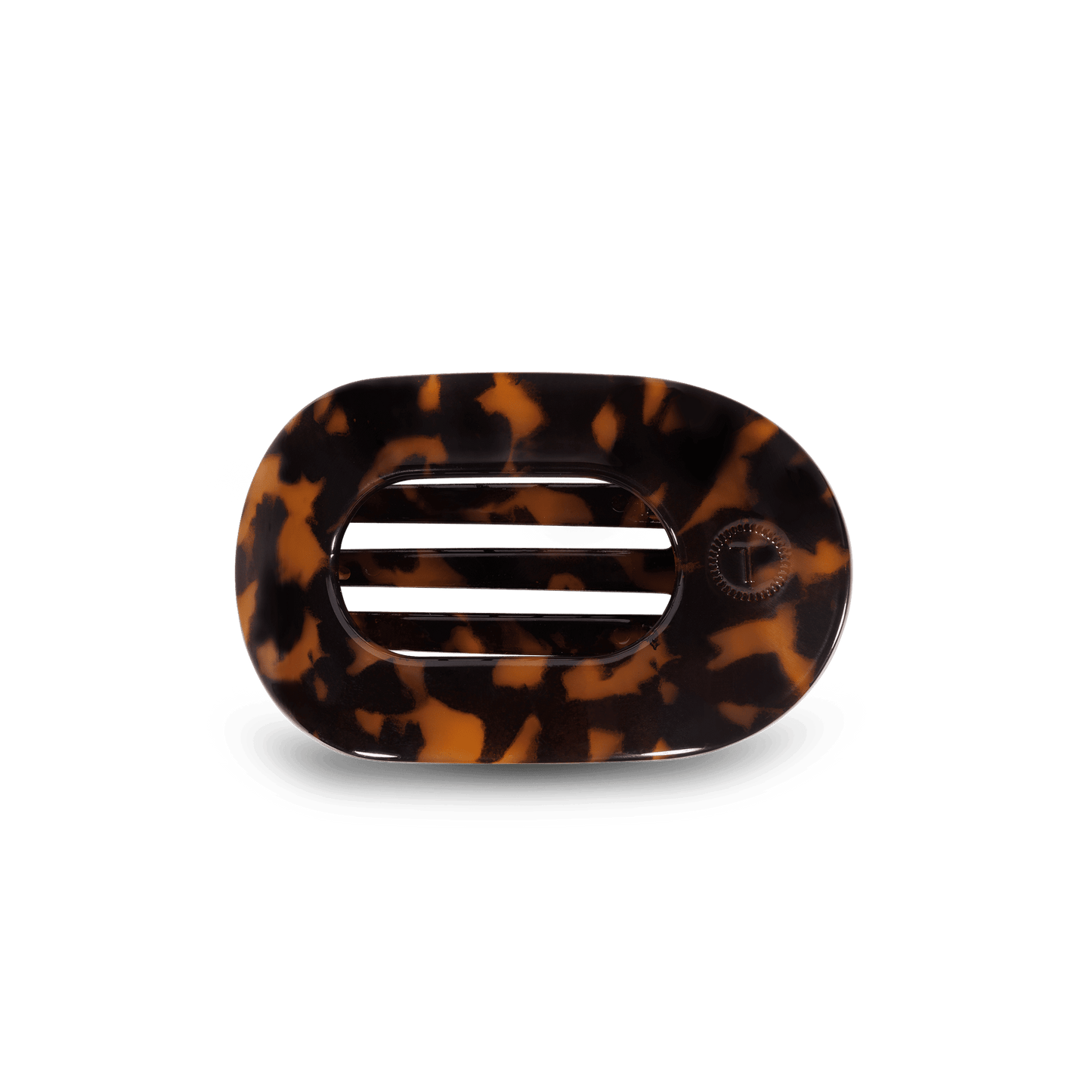 Tortoise Small Flat Round Hair Clip