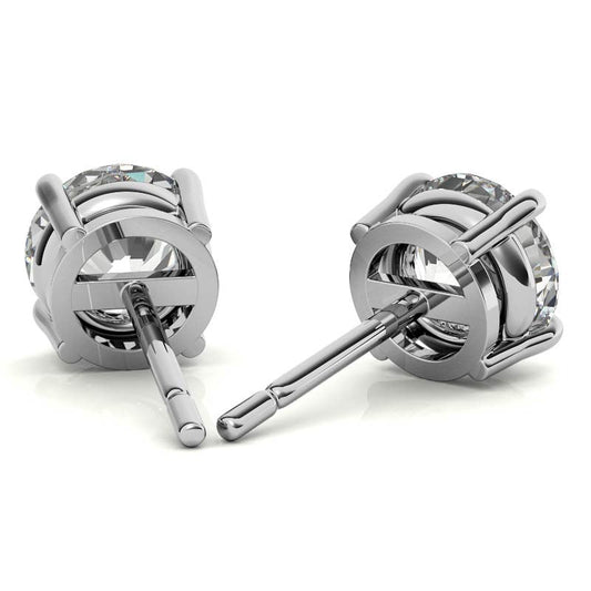 0.50 CTW AGI Certified Lab Grown Diamond (G-VS)  Stud Earrings in Choice Of 14K White or Yellow Gold