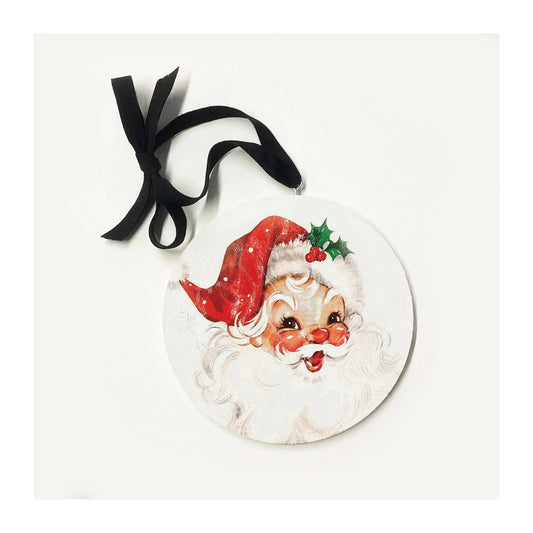 Rosy Cheek Santa Ornament